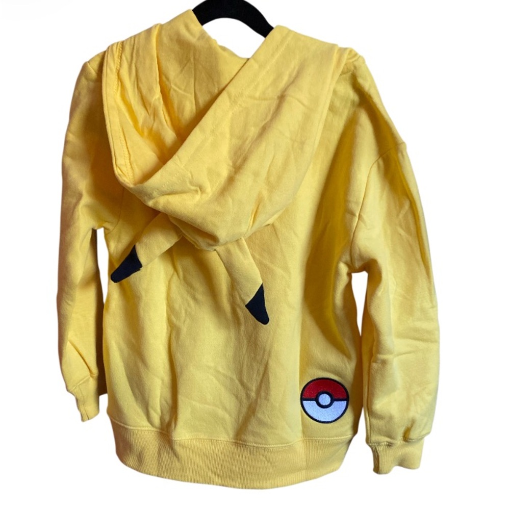 Pokemon Pikachu Character Hooded Sweatshirt - Yellow S (6/7) NWT - Picture 6 of 11